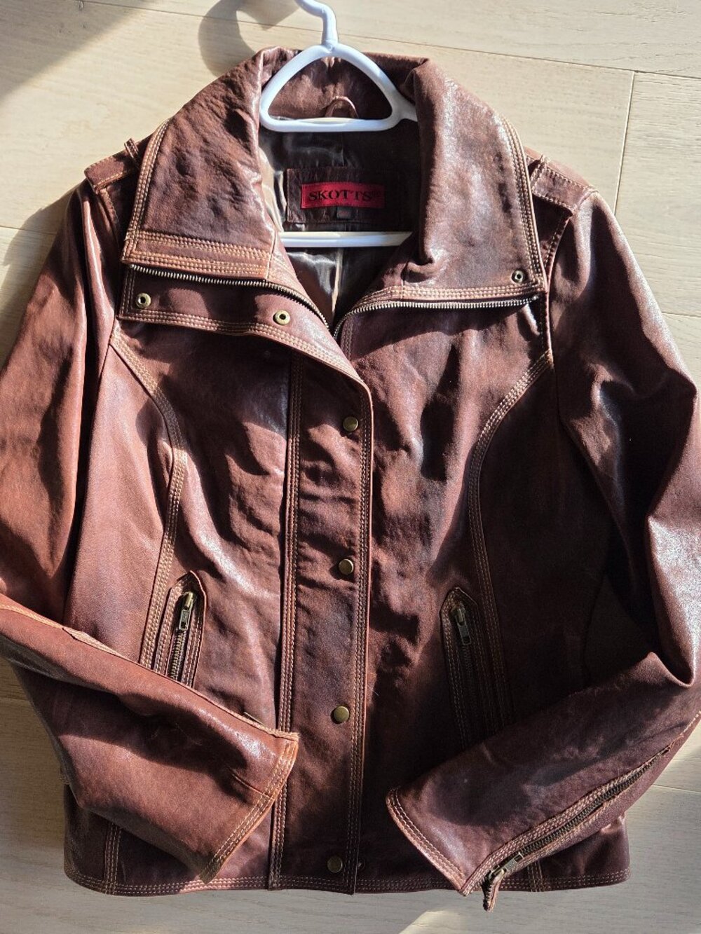 Scotts Brown Leather Jacket